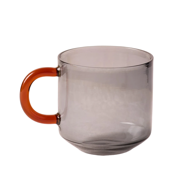 NIKO GLASS MUG, BLACK | MUGS, COFFEE, & TEA