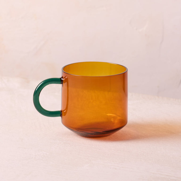 NIKO GLASS MUG, AMBER | MUGS, COFFEE, & TEA