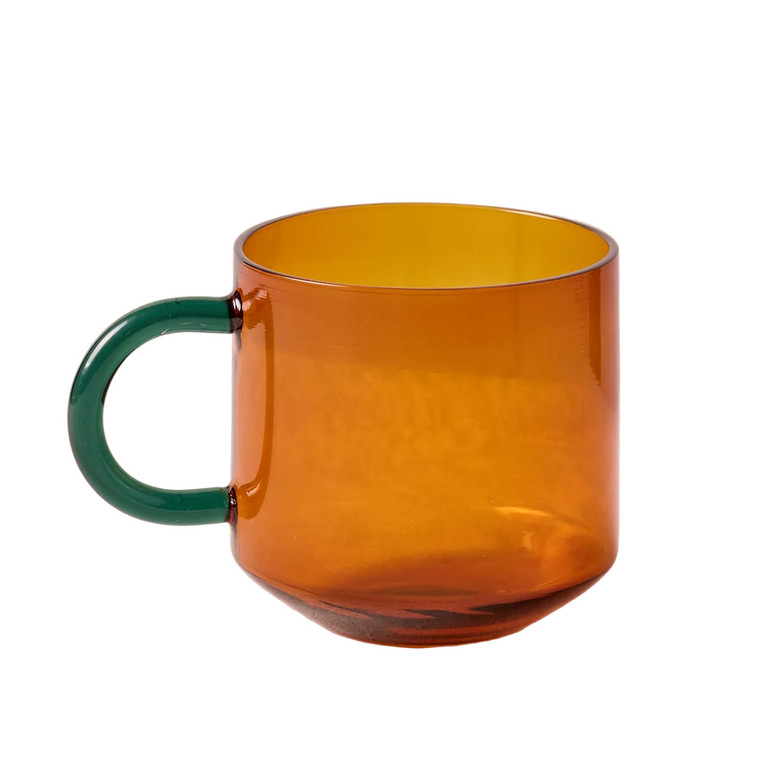 NIKO GLASS MUG, AMBER | MUGS, COFFEE, & TEA