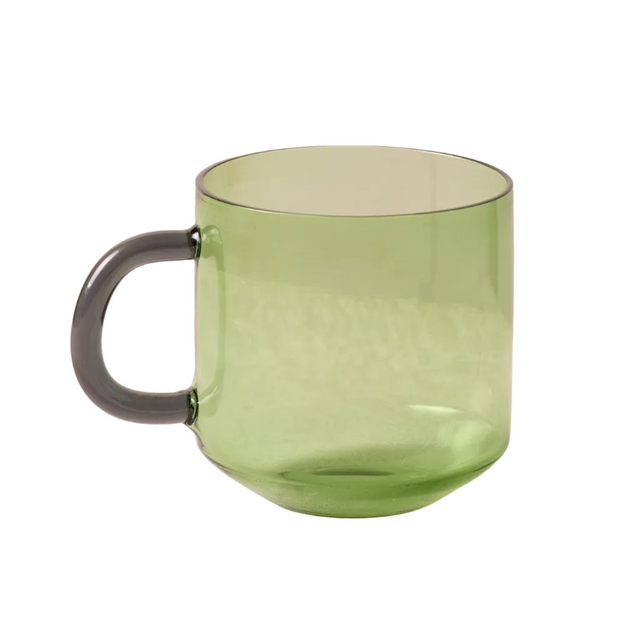 NIKO GLASS MUG, GREEN | MUGS, COFFEE, & TEA