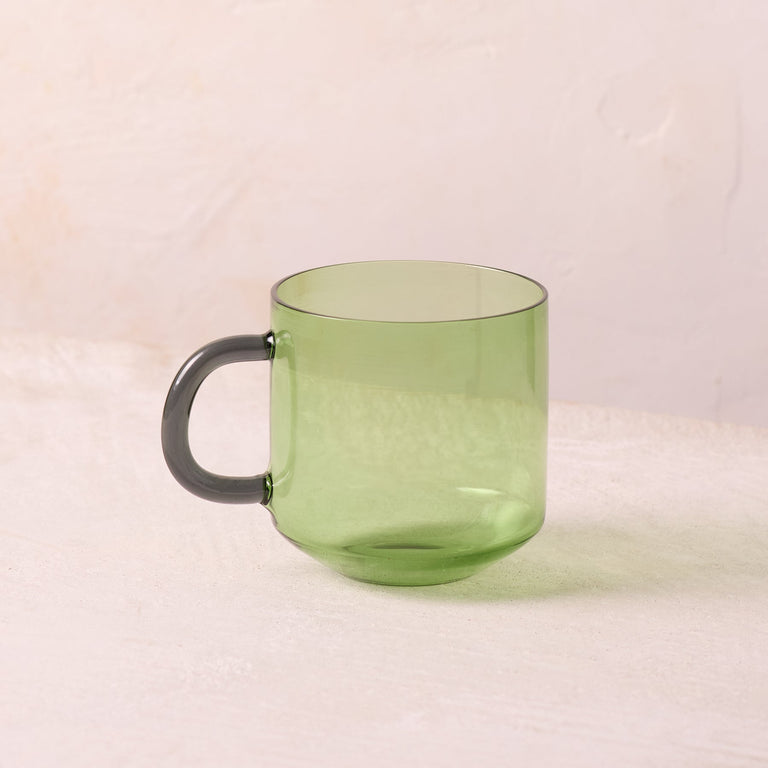 NIKO GLASS MUG, GREEN | MUGS, COFFEE, & TEA