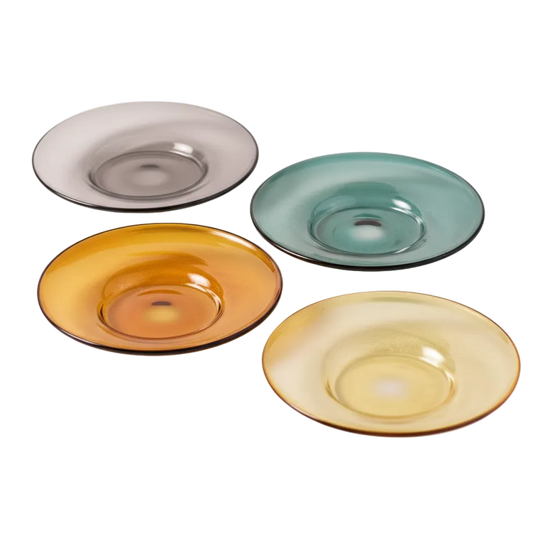 NIKO GLASS PLATES, SET OF 4 | TABLETOP : DINNERWARE : PLATES