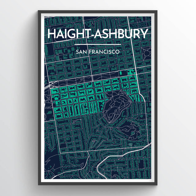 HAIGHT-ASHBURY, SF CITY MAP | ART PRINT