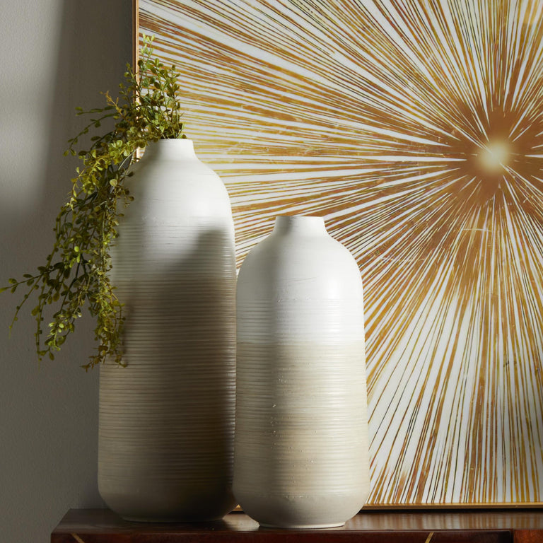 SAND OMBRE METAL VASES | VASES