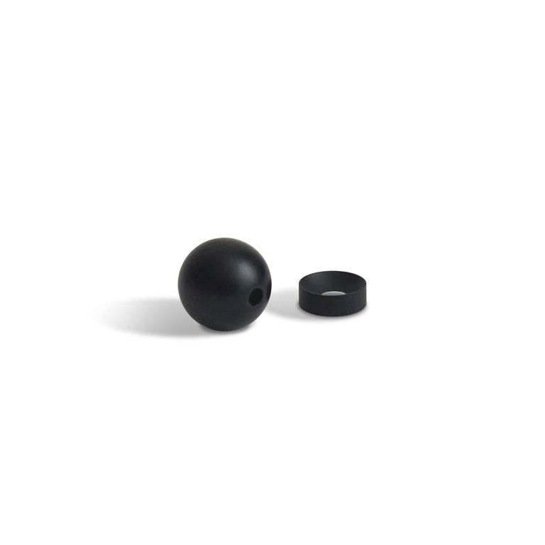 Black Sphere Brass Incense Holder