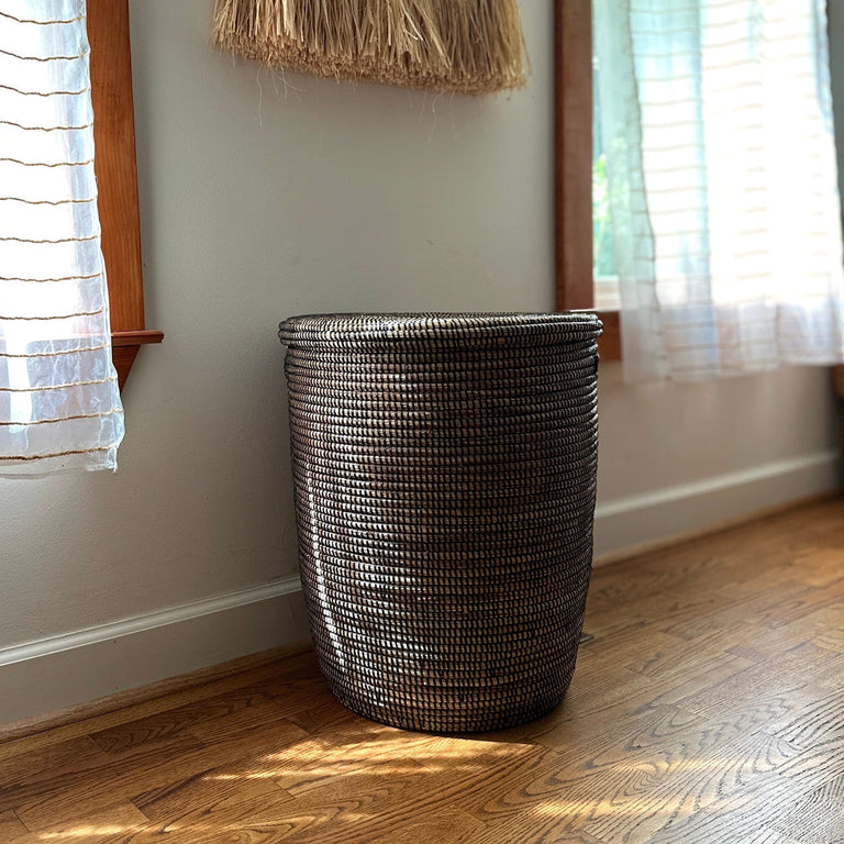 Black Flat Lid Basket - Large | BASKETS