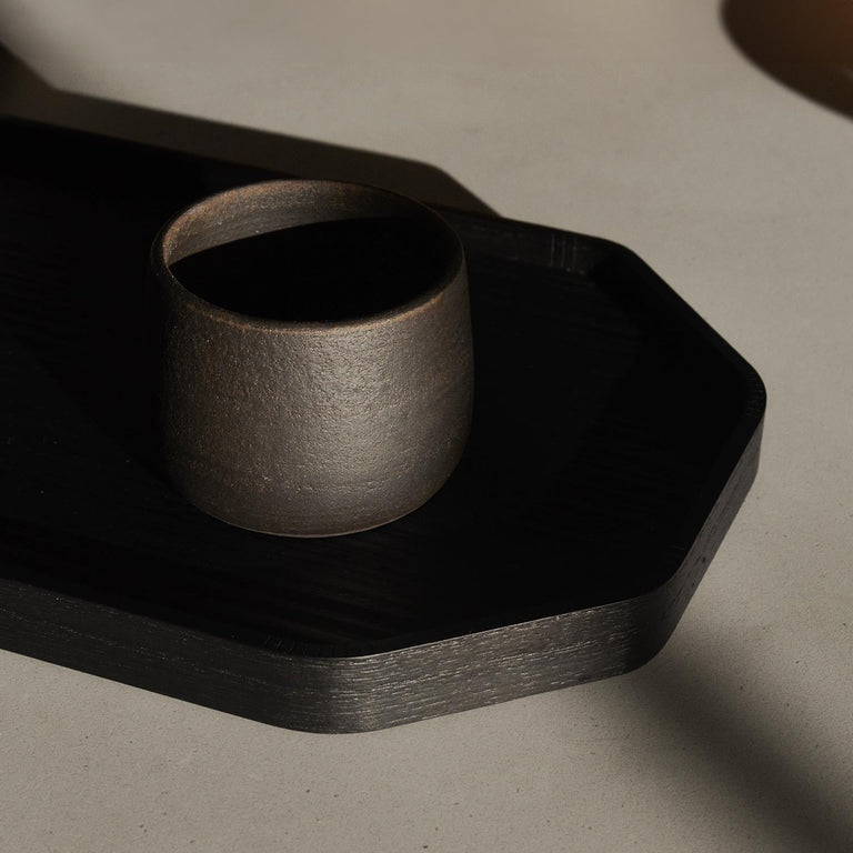 Versatile Black Clay Ceramic Cup