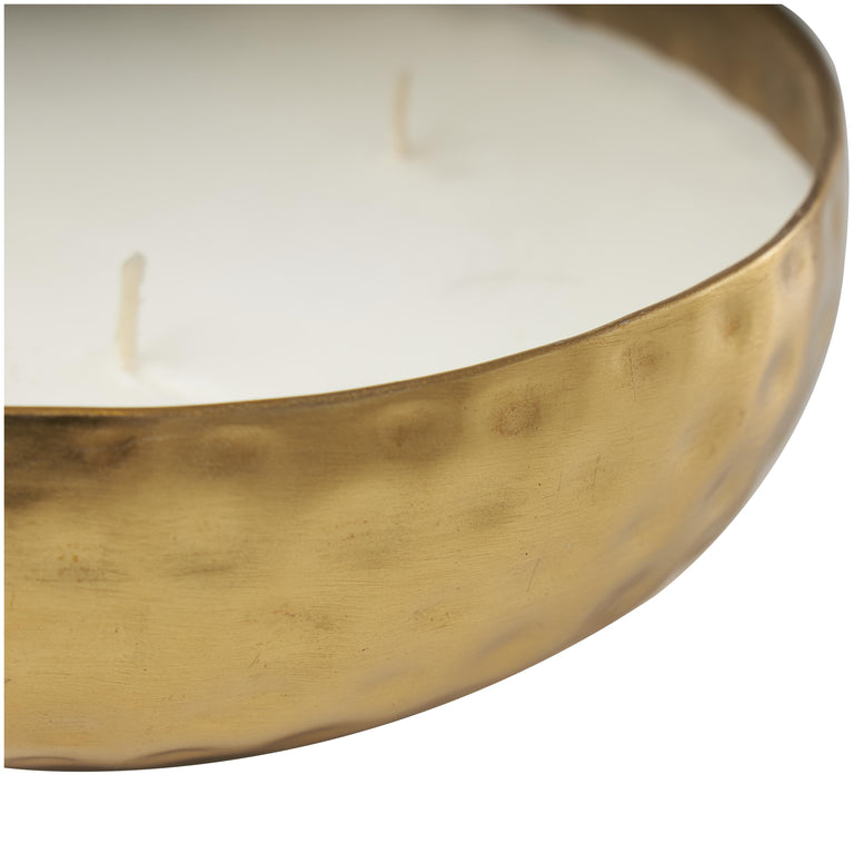 HAMMERED GOLD 3 WICK CANDLE -  MEDITERRANEAN FIG | OBJECTS