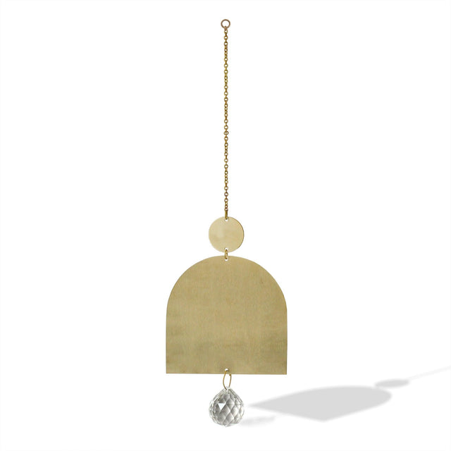 Brass Arch and Crystal Suncatcher
