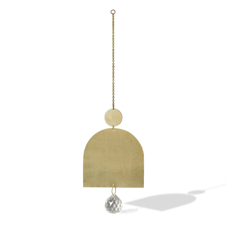 Brass Arch and Crystal Suncatcher