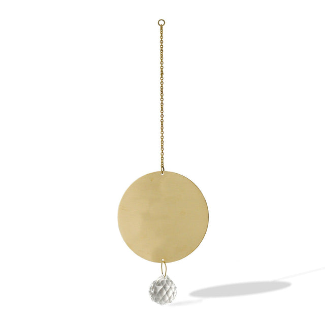 Brass Full Moon and Crystal Suncatcher