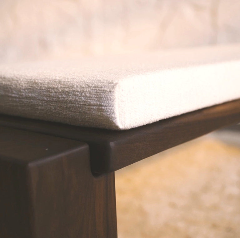 IVORY BOUCLE BENCH CUSHION