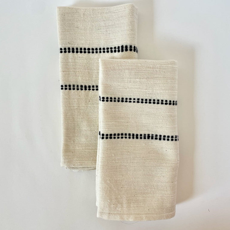 CHAMO HANDWOVEN ETHIOPIAN COTTON NAPKINS | SET OF 2 | ENTERTAINING