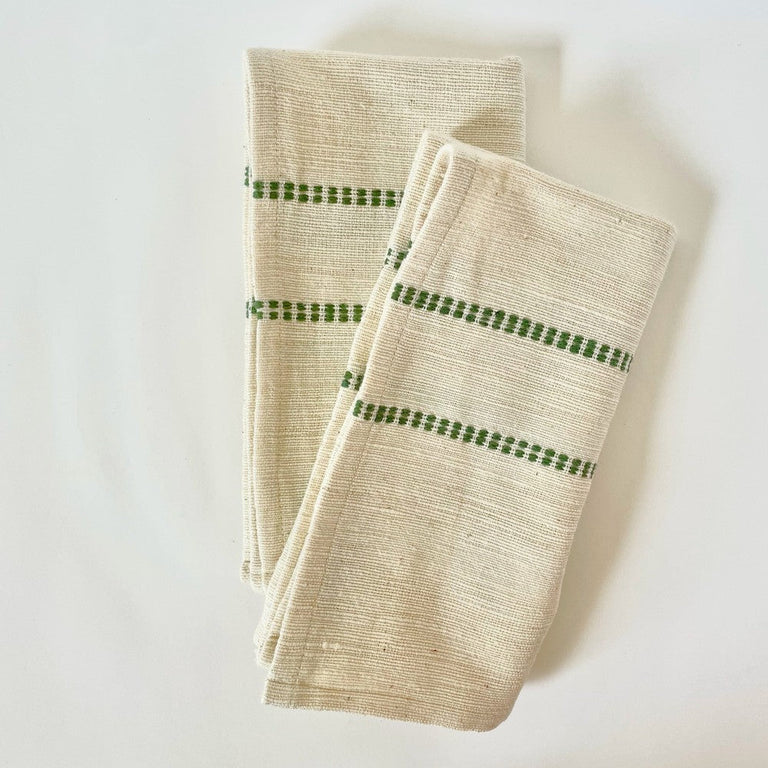 CHAMO HANDWOVEN ETHIOPIAN COTTON NAPKINS | SET OF 2 | ENTERTAINING