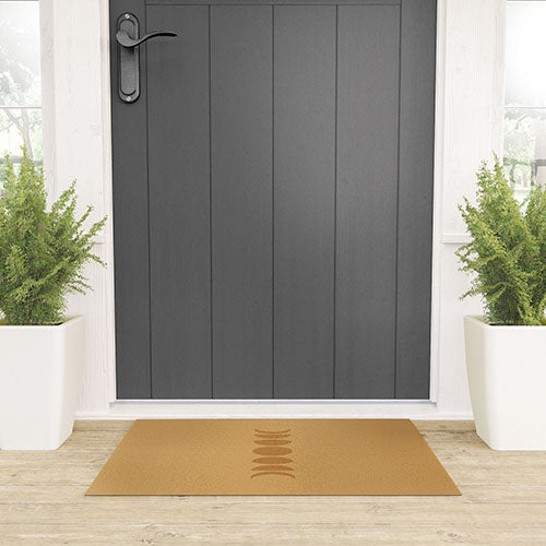 Minimal Moon Phases Camel Welcome Mat