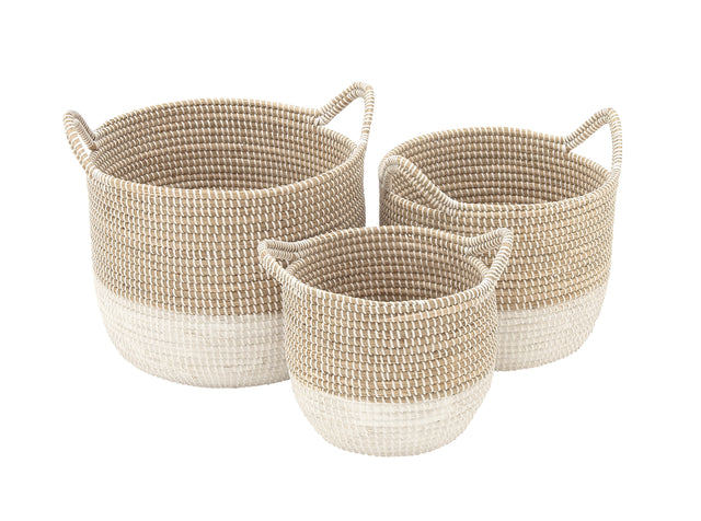 WHITE SEAGRASS BASKETS | BASKETS