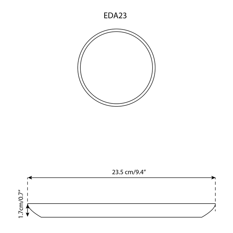 HANDMADE STONEWARE FLAT SALAD/DINNER PLATE | EDAN 9.4" | KITCHEN
