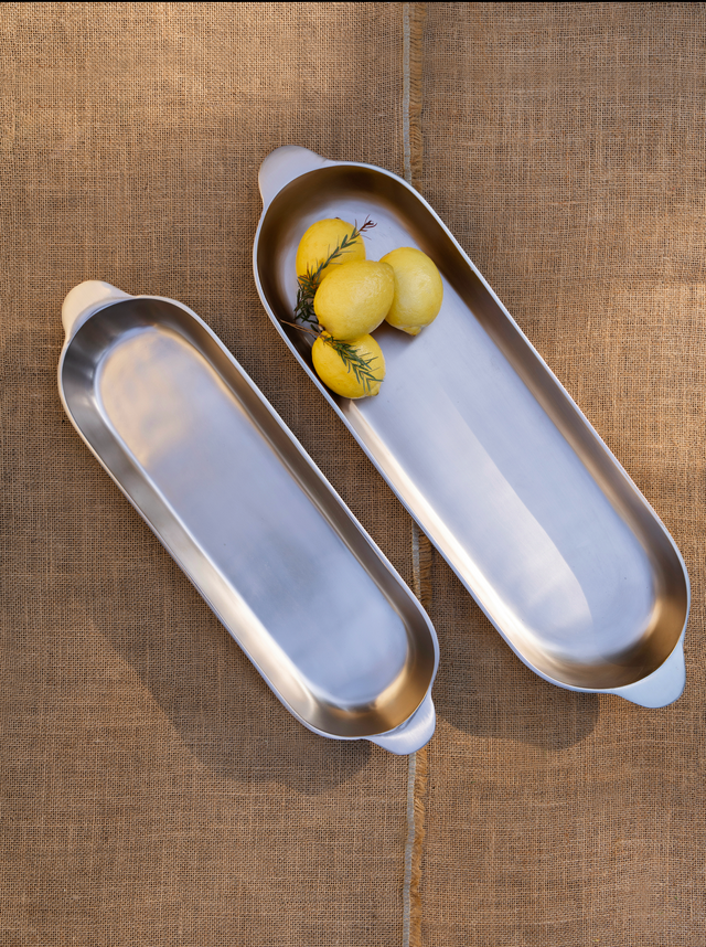 Stinson Nickel Long Trays - Set of 2