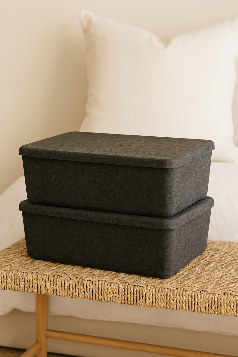 The Sculpted Bin - Large with Lid | STORAGE