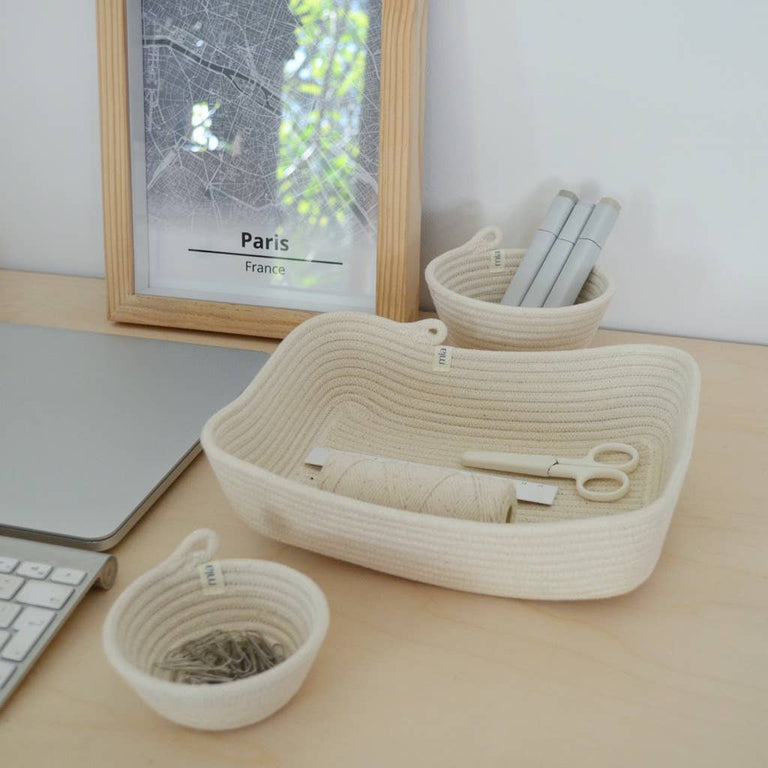 RECTANGULAR BASKET S - AFRI-SCANDI | ORGANIC SOUTH AFRICAN COTTON CRAFT
