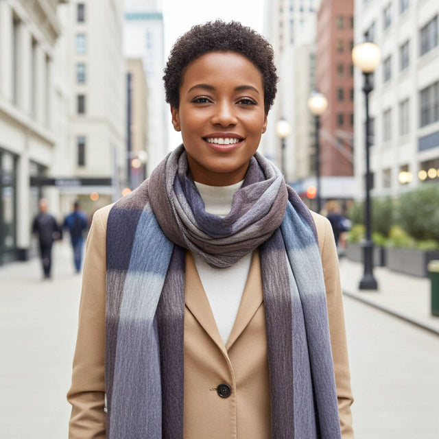 ALPACA PLAID SCARF • MOCHA | APPAREL