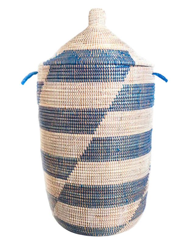 Large Storage Basket - Blue Stripe | BASKETS