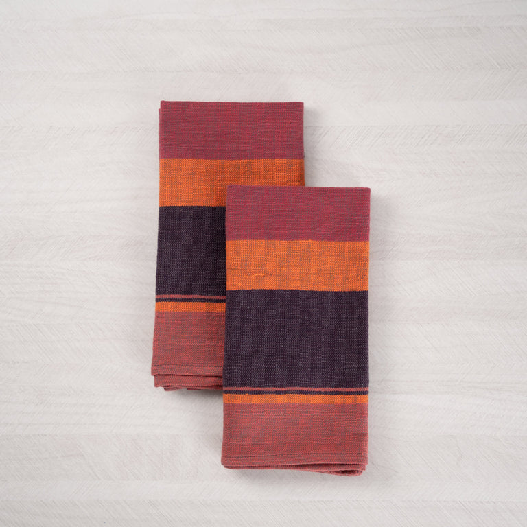 DALOL HANDWOVEN ETHIOPIAN COTTON NAPKINS | SET OF 2 | ENTERTAINING