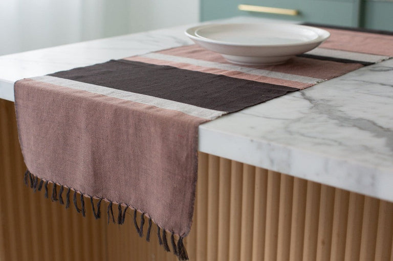 DALOL HANDWOVEN ETHIOPIAN COTTON TABLE RUNNER | ENTERTAINING