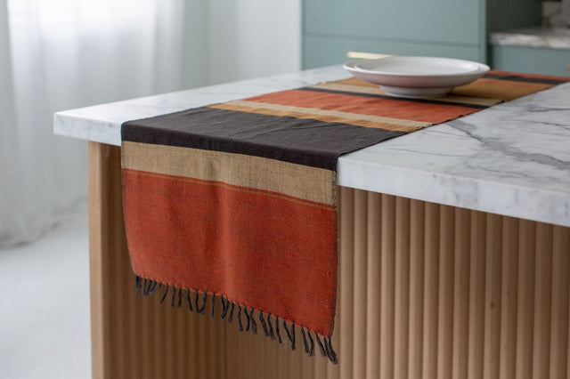 DALOL HANDWOVEN ETHIOPIAN COTTON TABLE RUNNER | ENTERTAINING