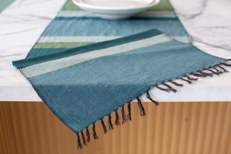 DALOL HANDWOVEN ETHIOPIAN COTTON TABLE RUNNER | ENTERTAINING