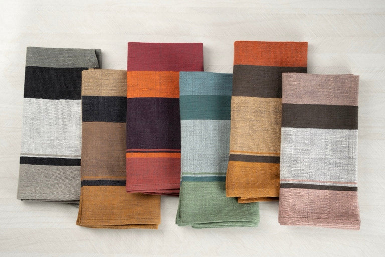 DALOL HANDWOVEN ETHIOPIAN COTTON NAPKINS | SET OF 2 | ENTERTAINING