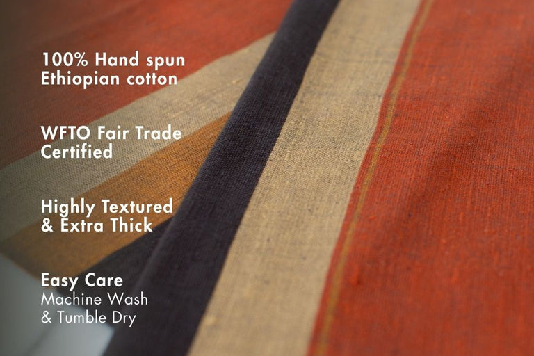 DALOL HANDWOVEN ETHIOPIAN COTTON TABLE RUNNER | ENTERTAINING