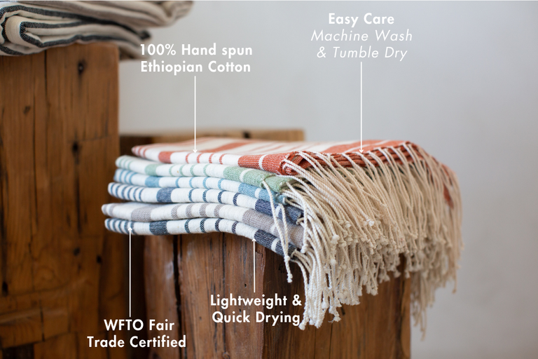 DAWA HANDWOVEN ETHIOPIAN COTTON HAND TOWEL | BATH
