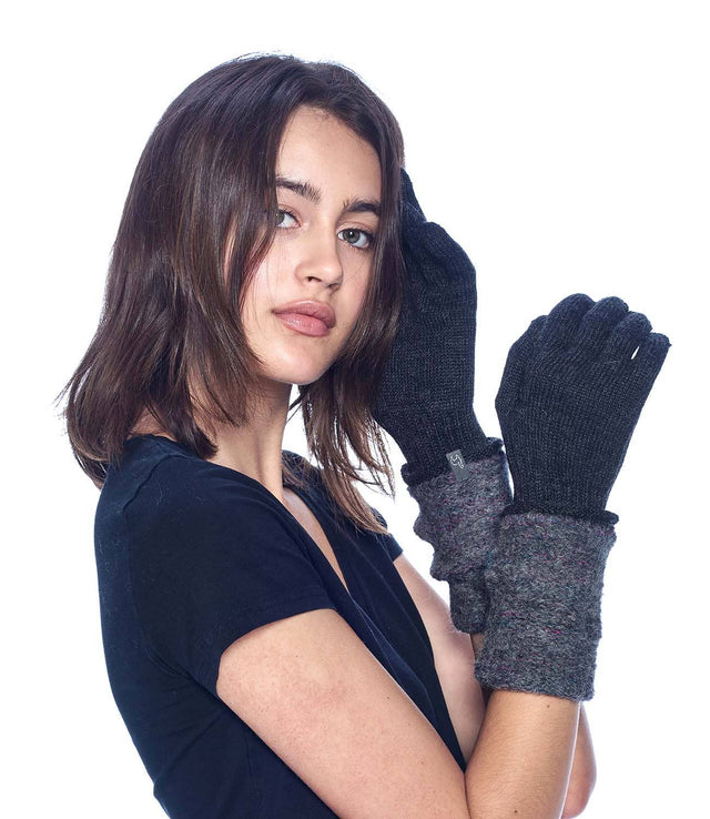 ALPACA GLOVES - CARAVELI FULL - SMOKE