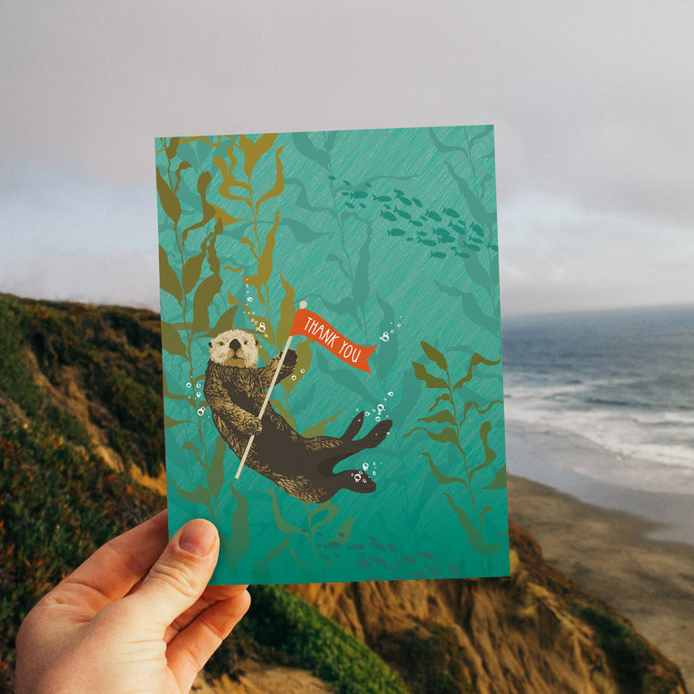 SEA OTTER THANK YOU CARD | CARDS