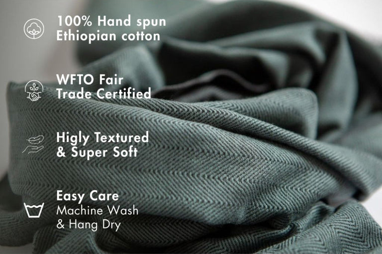 DEGU SCARF HANDWOVEN ETHIOPIAN COTTON | APPAREL