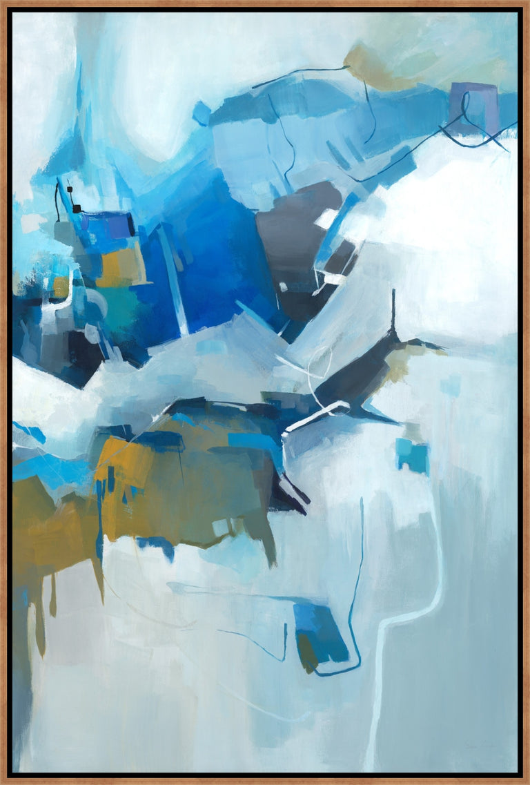 Blue Line's Dream II by Sena Zander | wall art stretched canvas