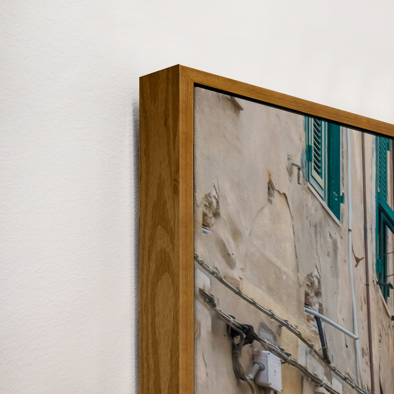 framed art canvas corner detail