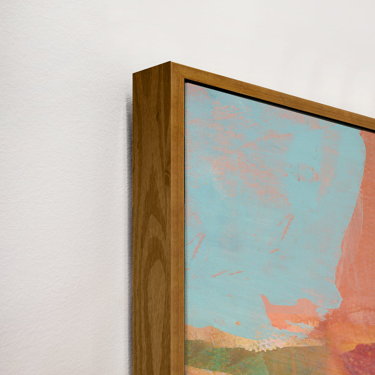 framed canvas corner detail