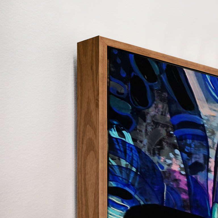 framed art canvas corner detail