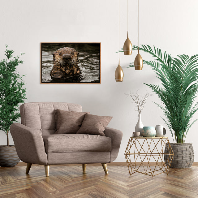Encounters with Otters by Adam Mowery | wall art stretched canvas