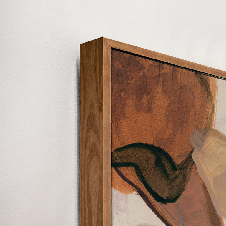 framed art canvas corner detail