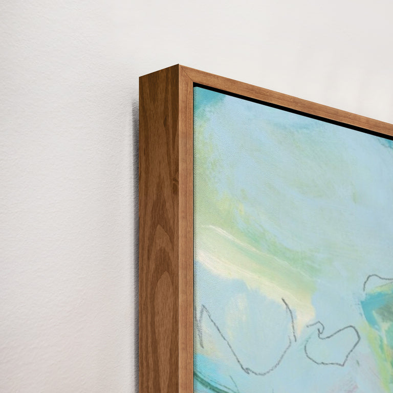 framed art canvas corner detail