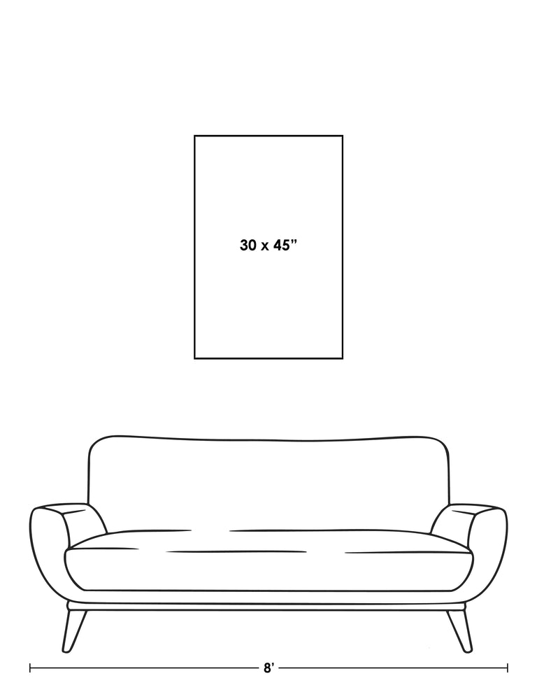 standard art canvas size