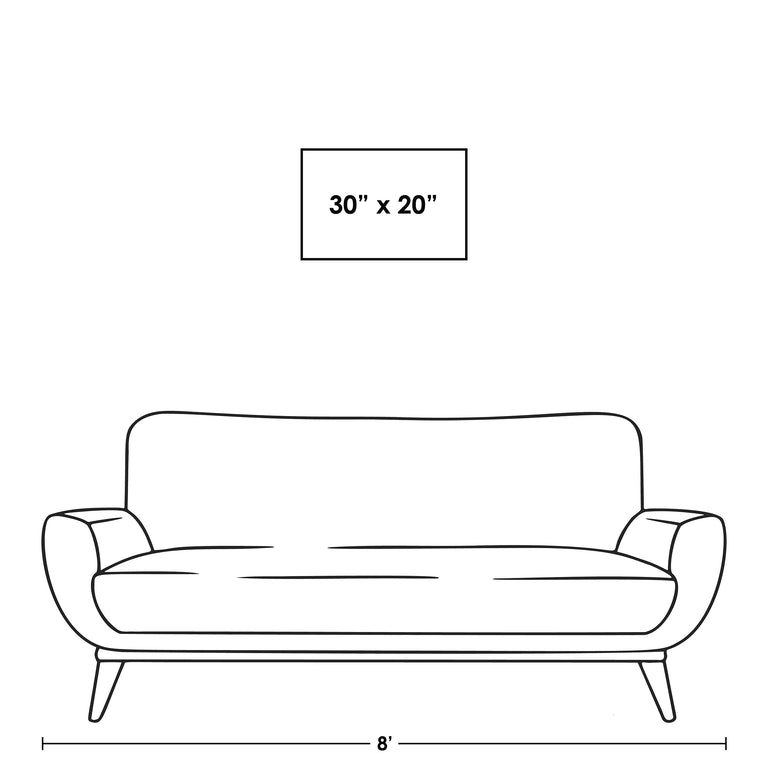 standard stretched canvas size 30 x 20