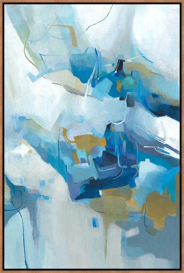 Blue Line's Dream I by Sena Zander | wall art stretched canvas