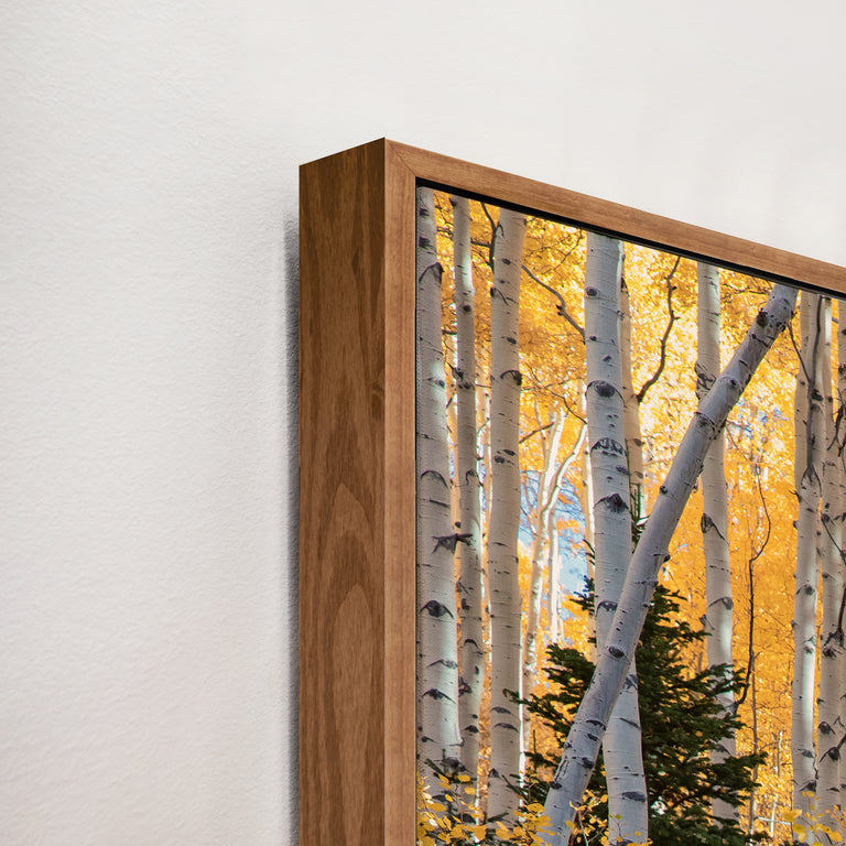 framed canvas corner detail