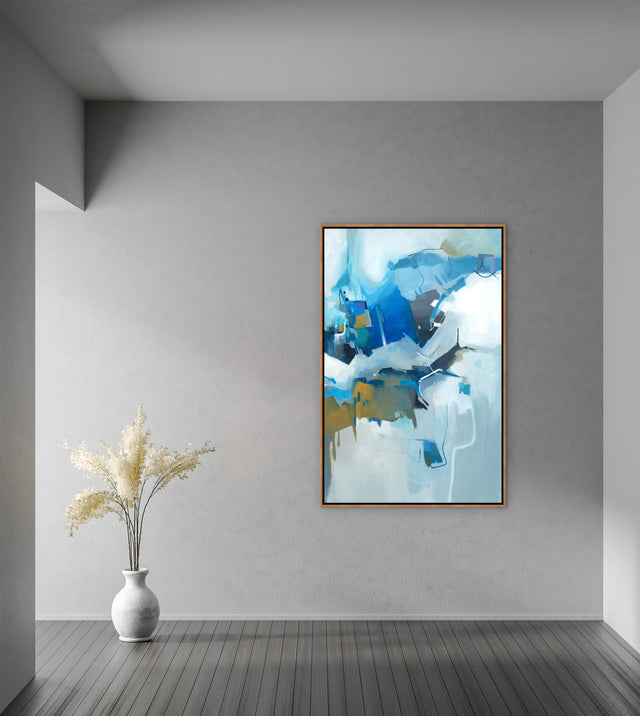 Blue Line's Dream II by Sena Zander | wall art stretched canvas