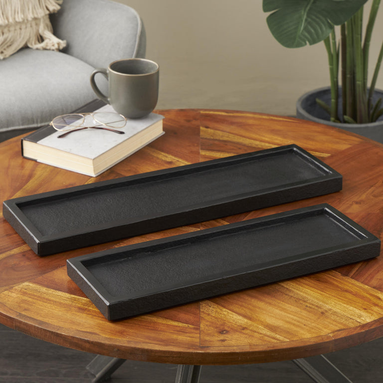 BLACK MARBLE SLIM TRAYS | OBJECTS