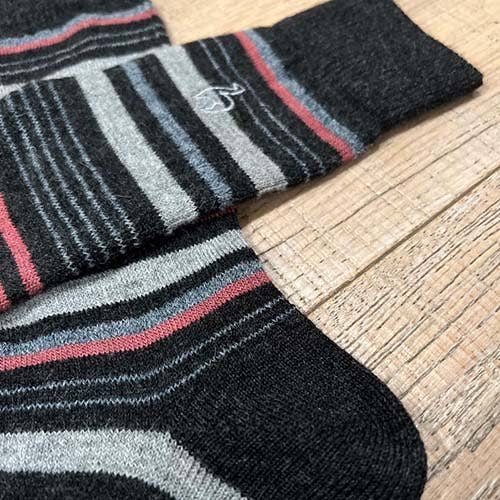 ALPACA SOCKS • STRIPE • MAUVE | APPAREL